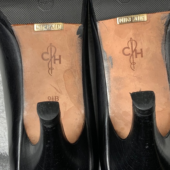 Cole Haan Black Open Toe Heels - 9.5 - Picture 10 of 11